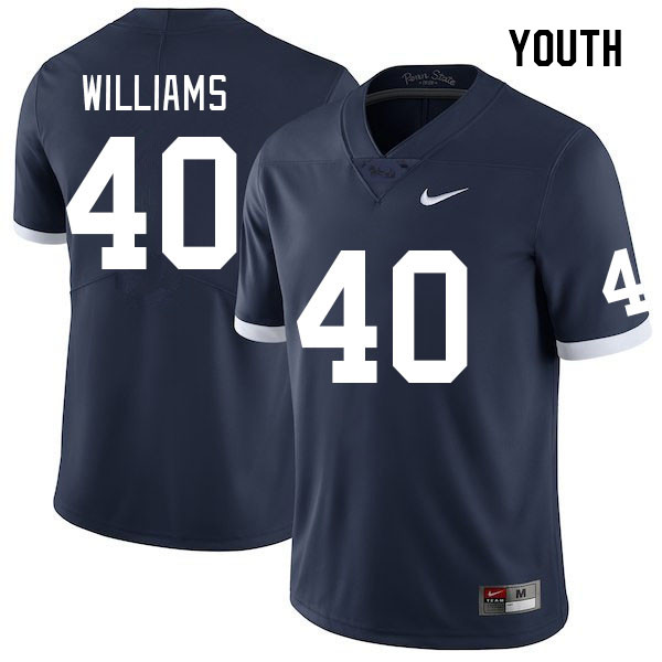 Youth #40 Patrick Williams Penn State Nittany Lions College Football Jerseys Stitched Sale-Retro - Click Image to Close